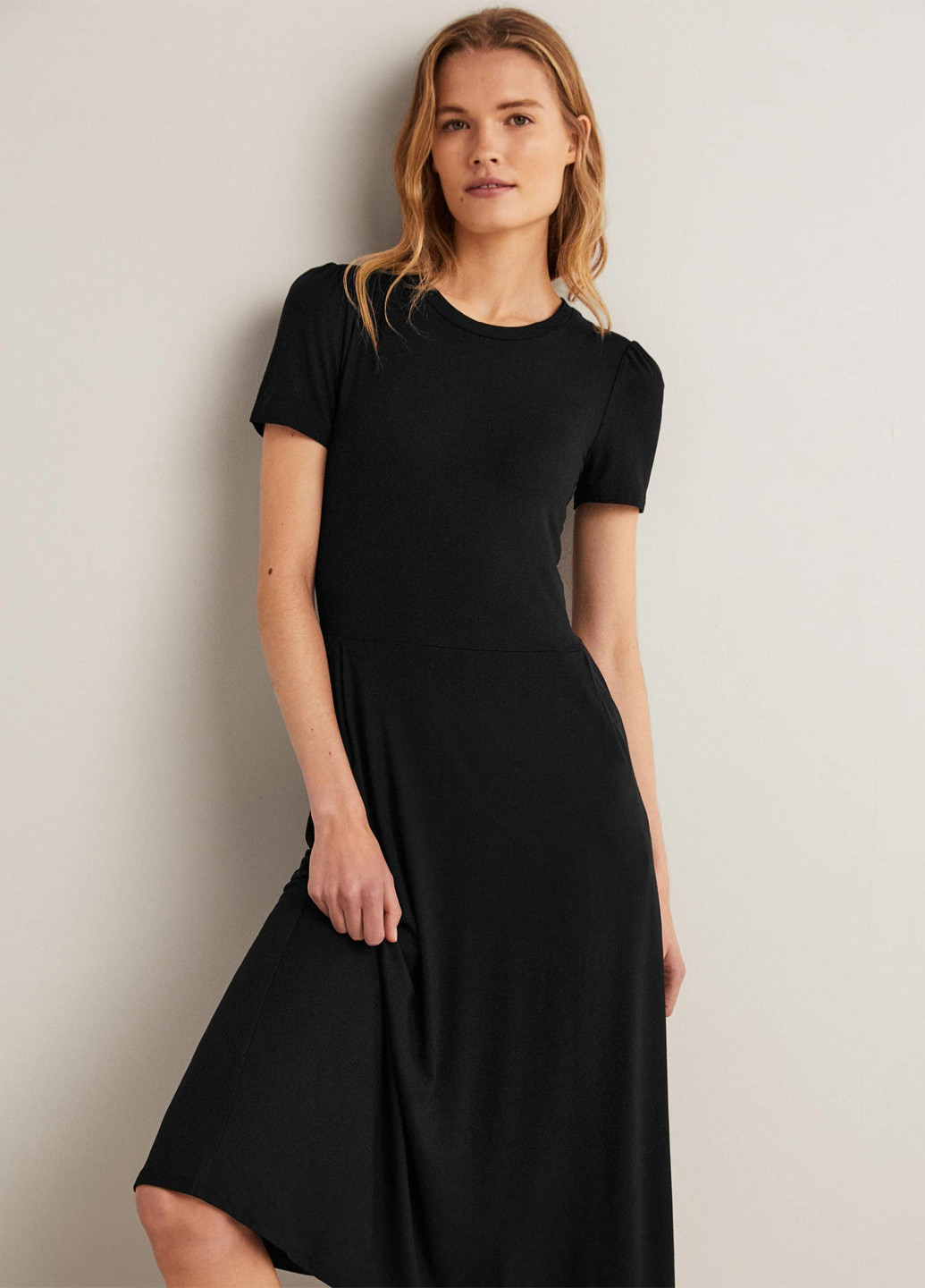 Чорна кежуал сукня сукня-футболка Boden однотонна