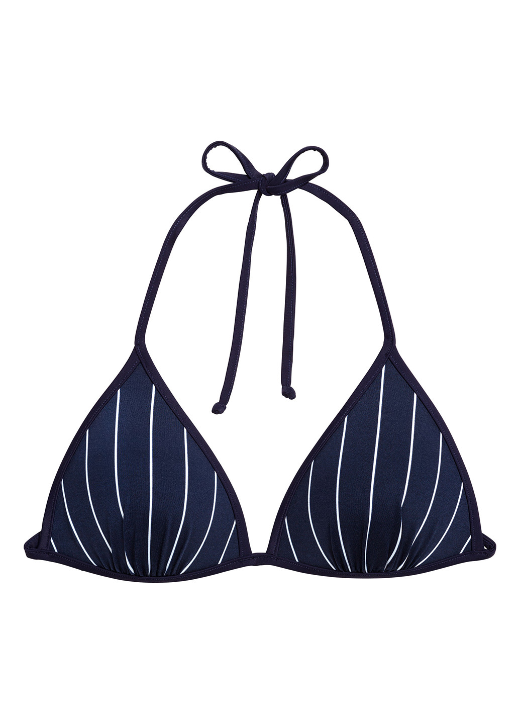 Купальный лиф H&M бикини полоска тёмно-синий пляжный