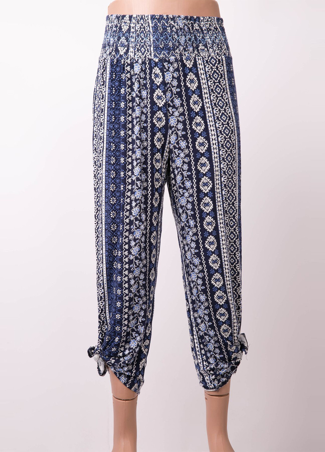 Темно-синие кэжуал летние укороченные, зауженные брюки Justice