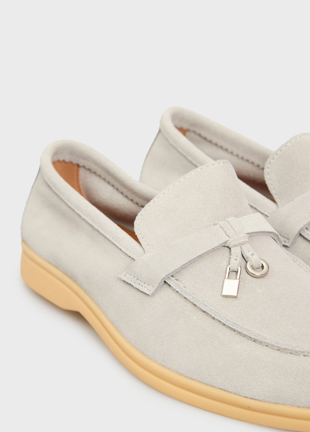 PRPY Туфли лоферы серо-бежевый з натуральная замша, китай — демисезон (347151141)