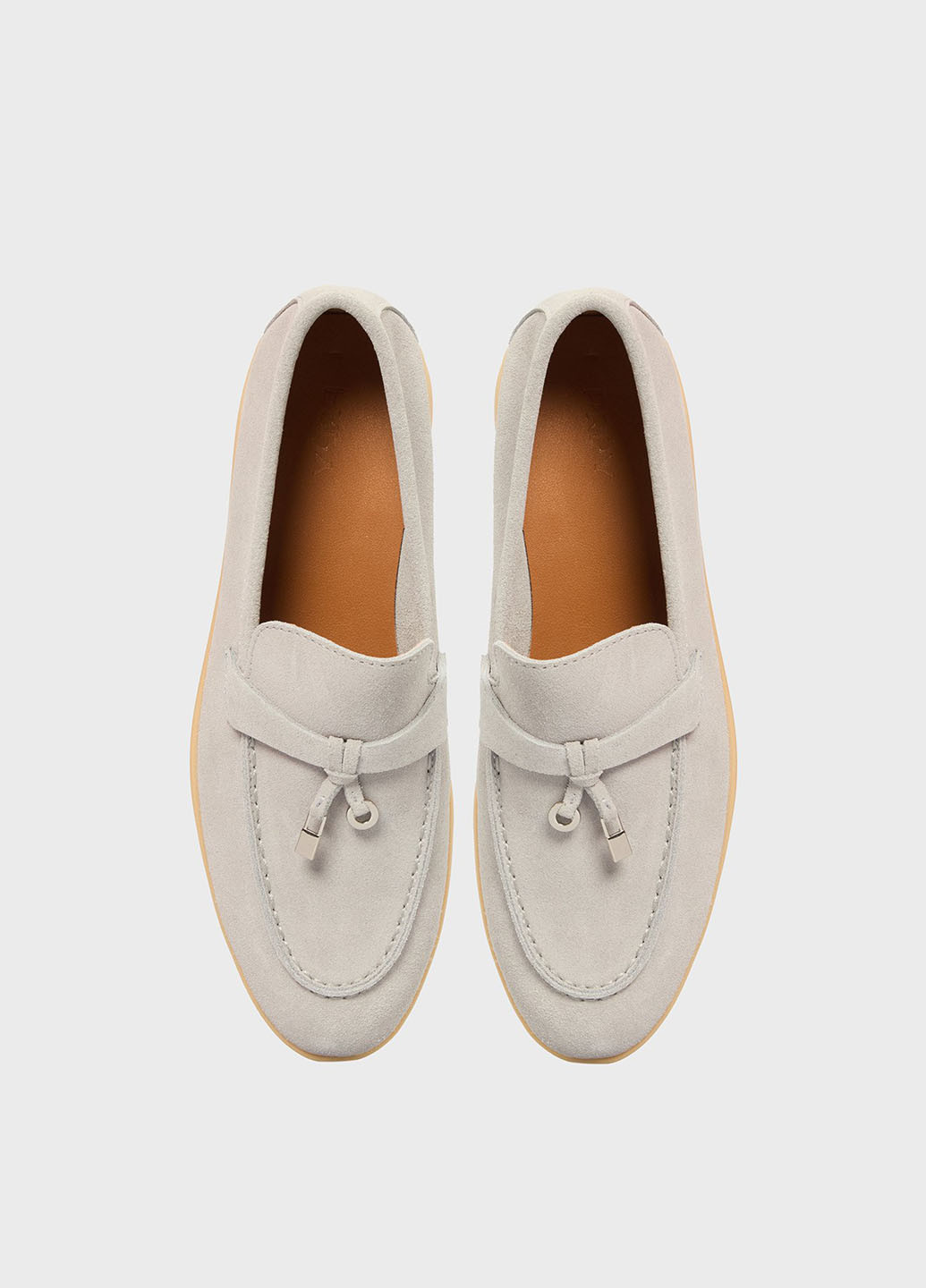 PRPY Туфли лоферы серо-бежевый з натуральная замша, китай — демисезон (347151141)