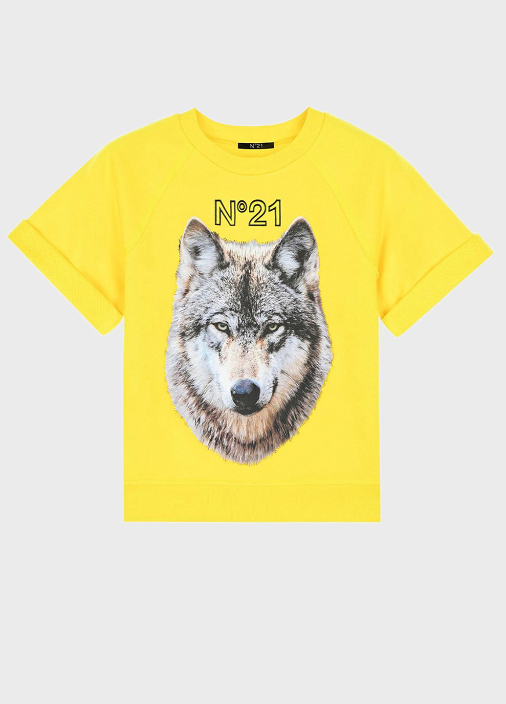 Желтая летняя футболка N°21