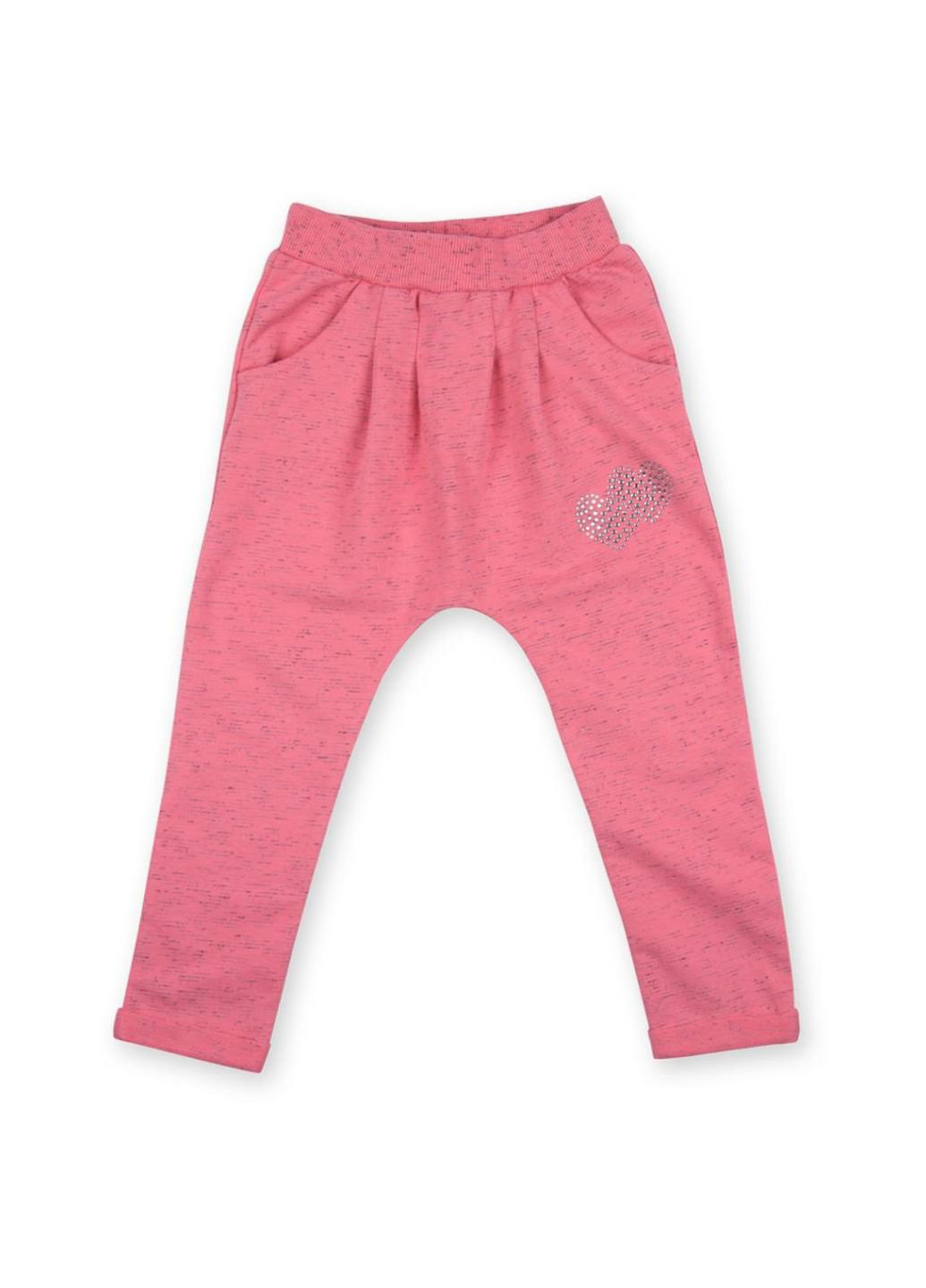 Коралловый набор детской одежды кофта и брюки персиковый меланж (8013-92g-peach) Breeze