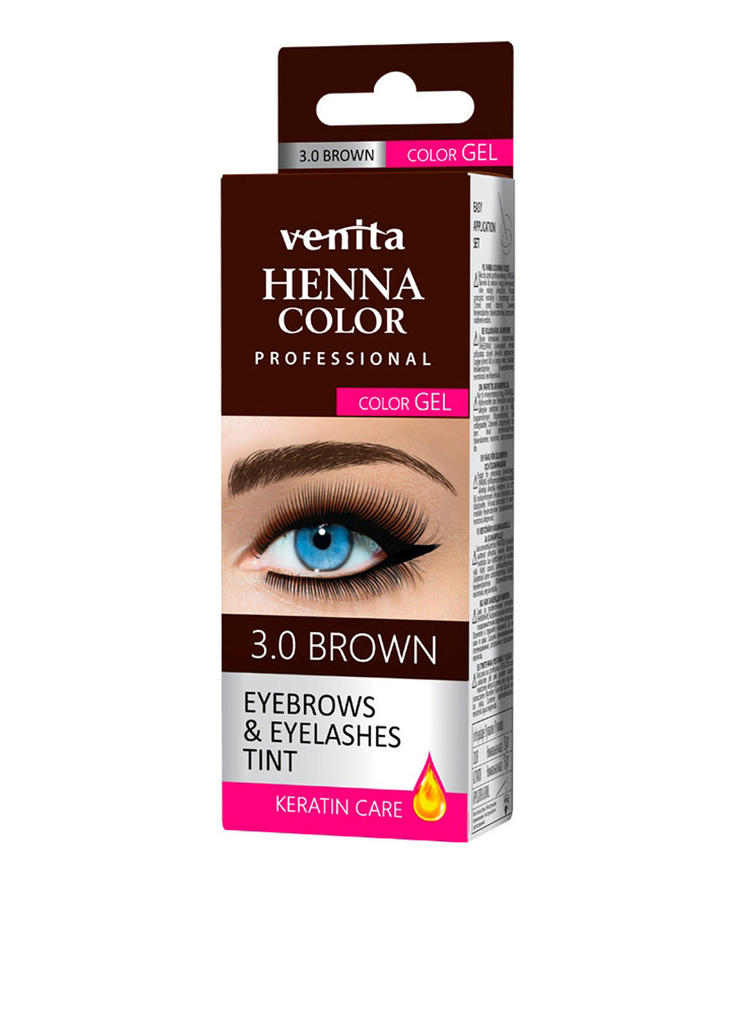 Краска-гель для бровей и ресниц Henna Color Tint Gel №3.0 Коричневый, 2х15 г Venita (202410246)