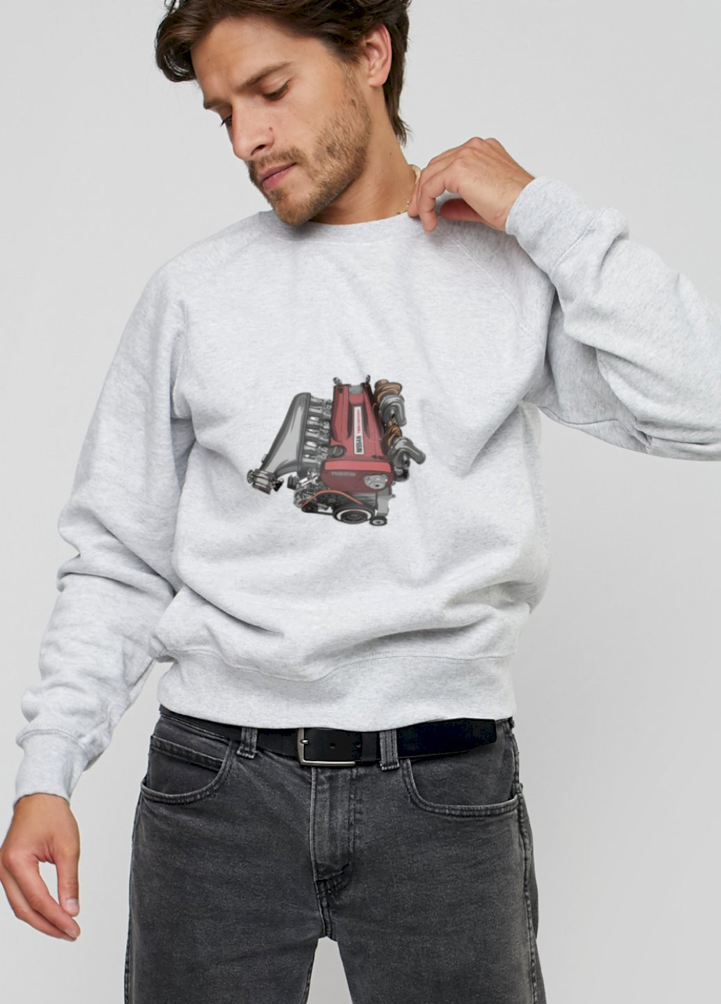 Серый свитшот мужской YAPPI (198688880)