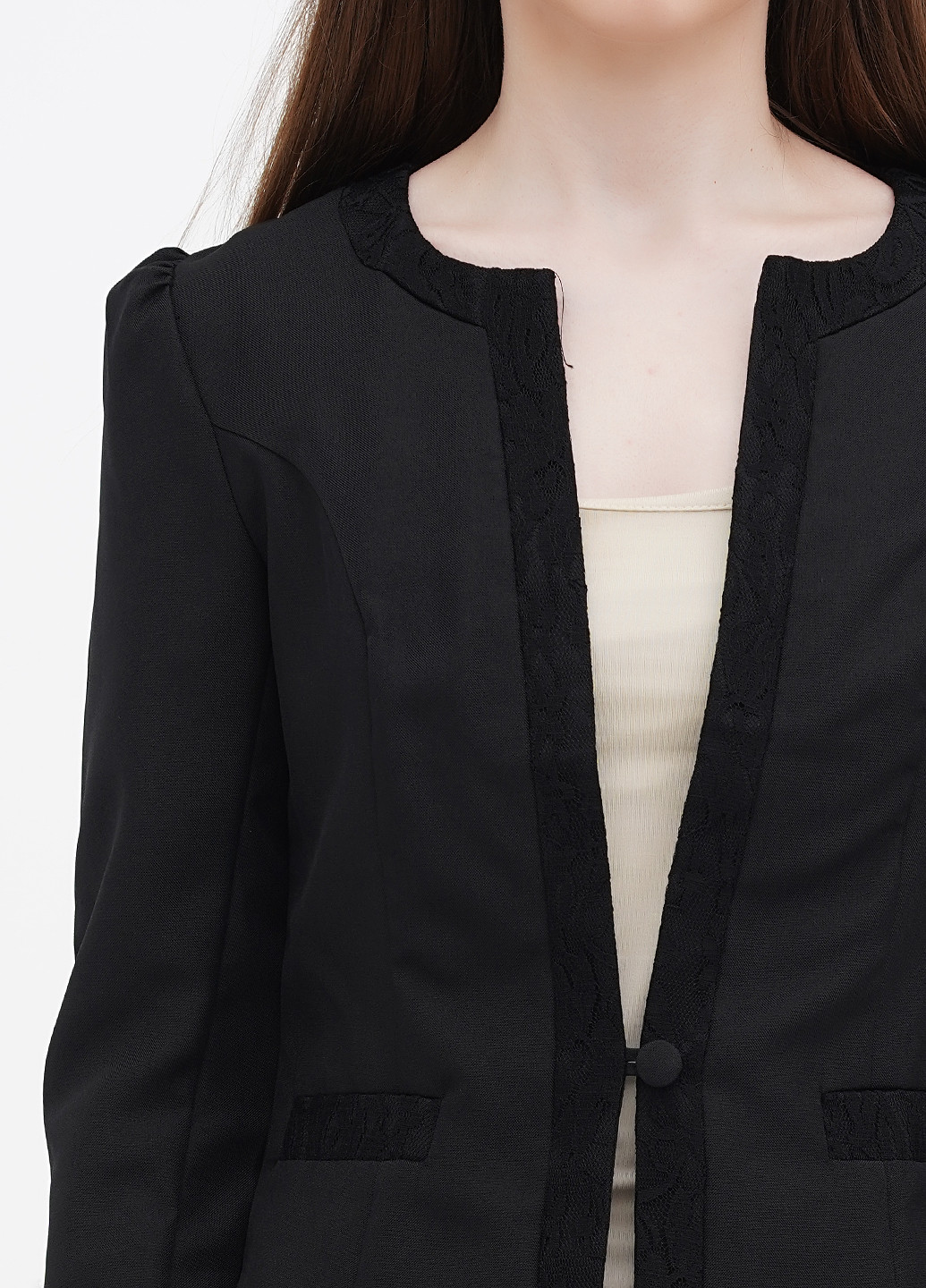 Черный женский жакет Maurini однотонный - летний