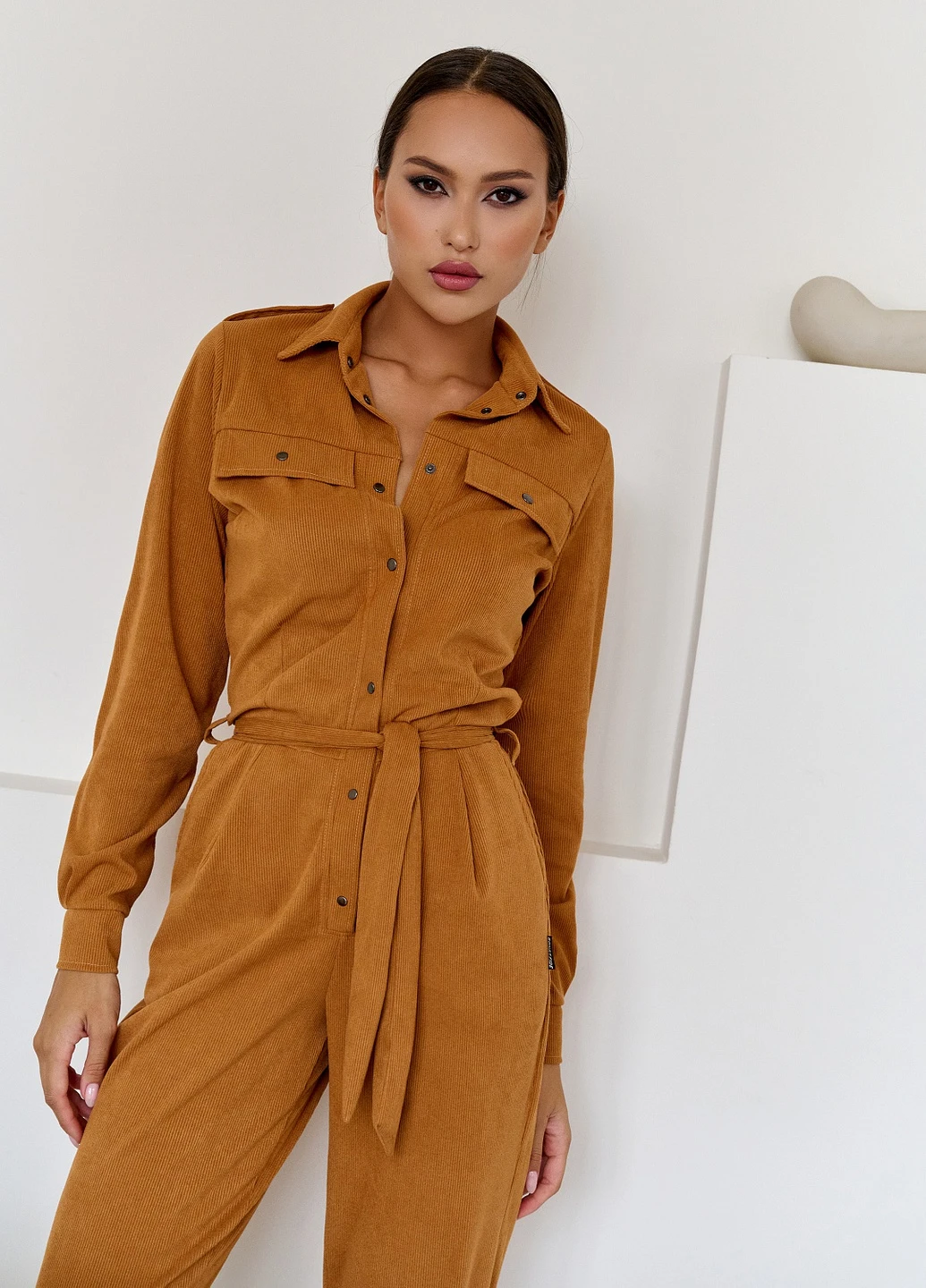 Комбінезон Bona Fide Safari Jumpsuit комбінезон-брюки однотонний коричневий спортивний поліестер