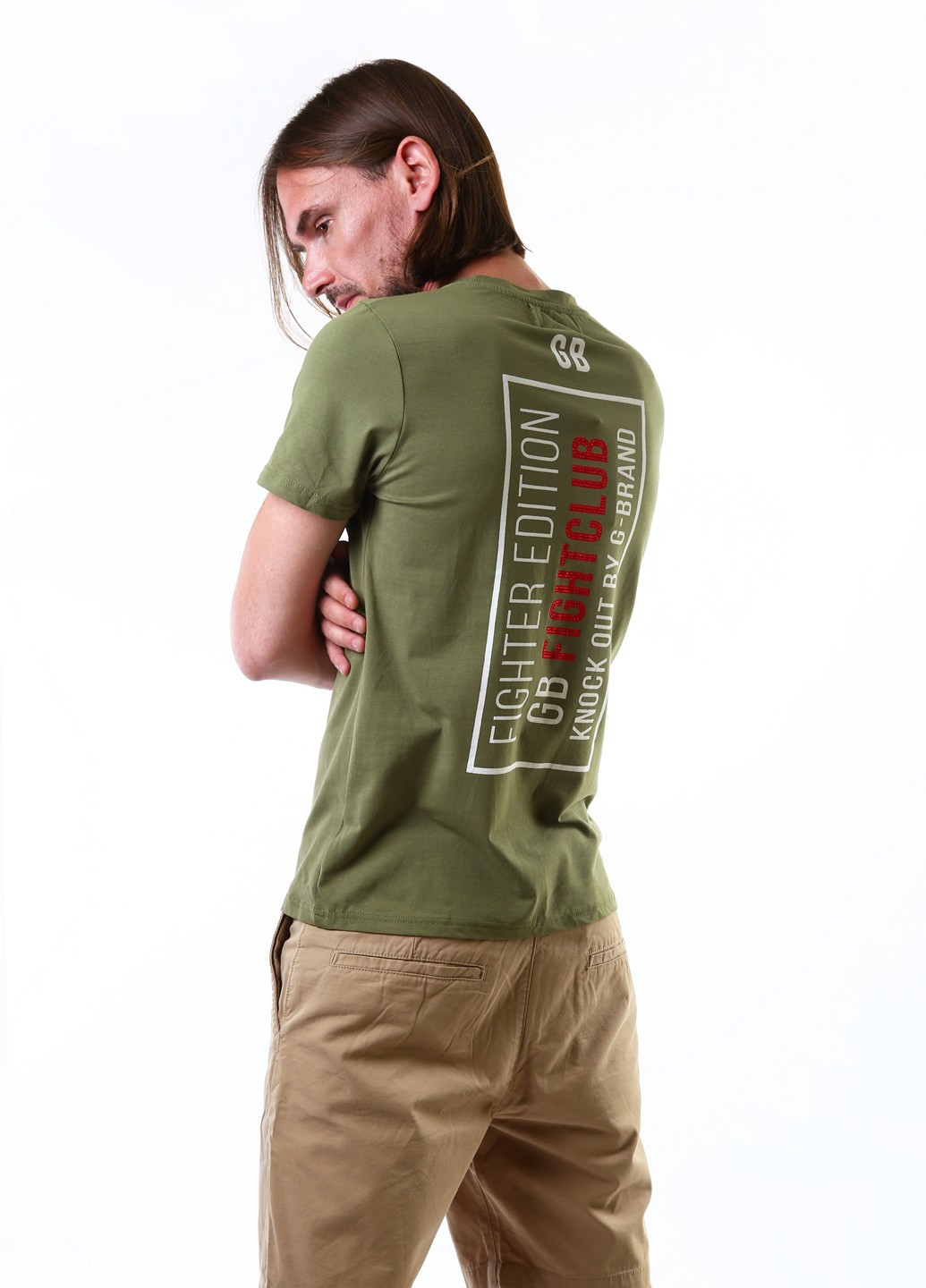 Хаки (оливковая) футболка G-brand
