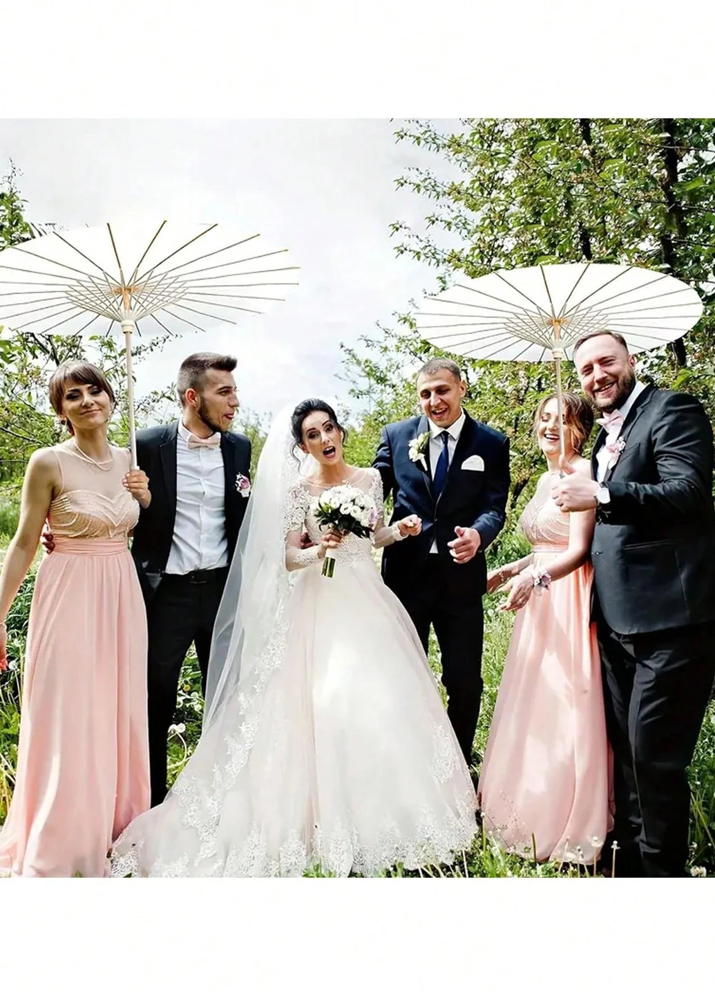 Біла парасолька SHEIN середня (316752870)