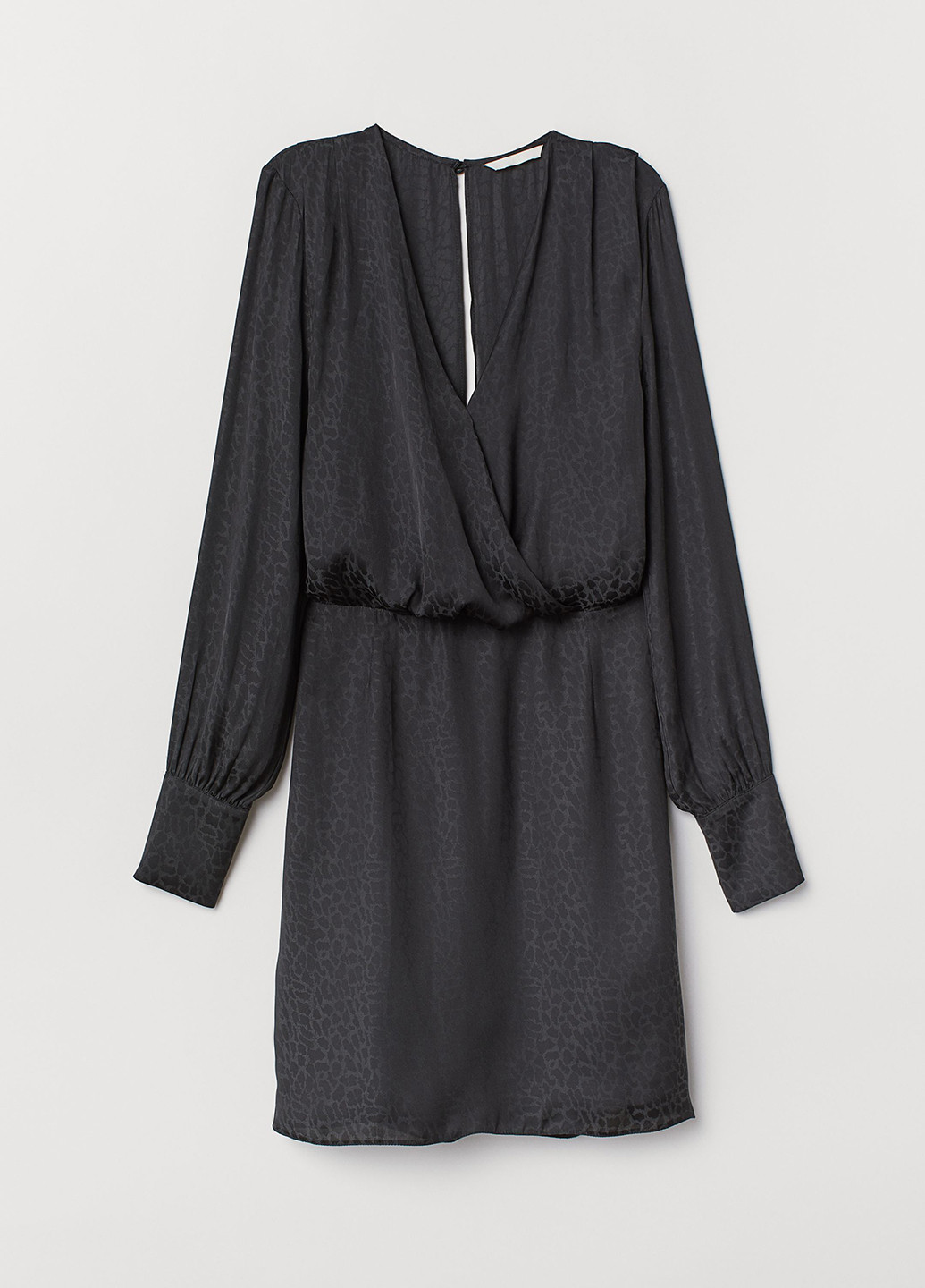 Черное кэжуал платье на запах H&M леопардовый