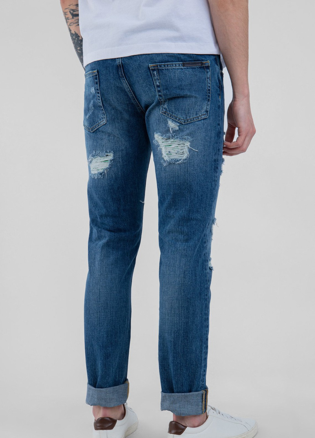 Сині джинси з потертостями Dolce & Gabbana (228877419)