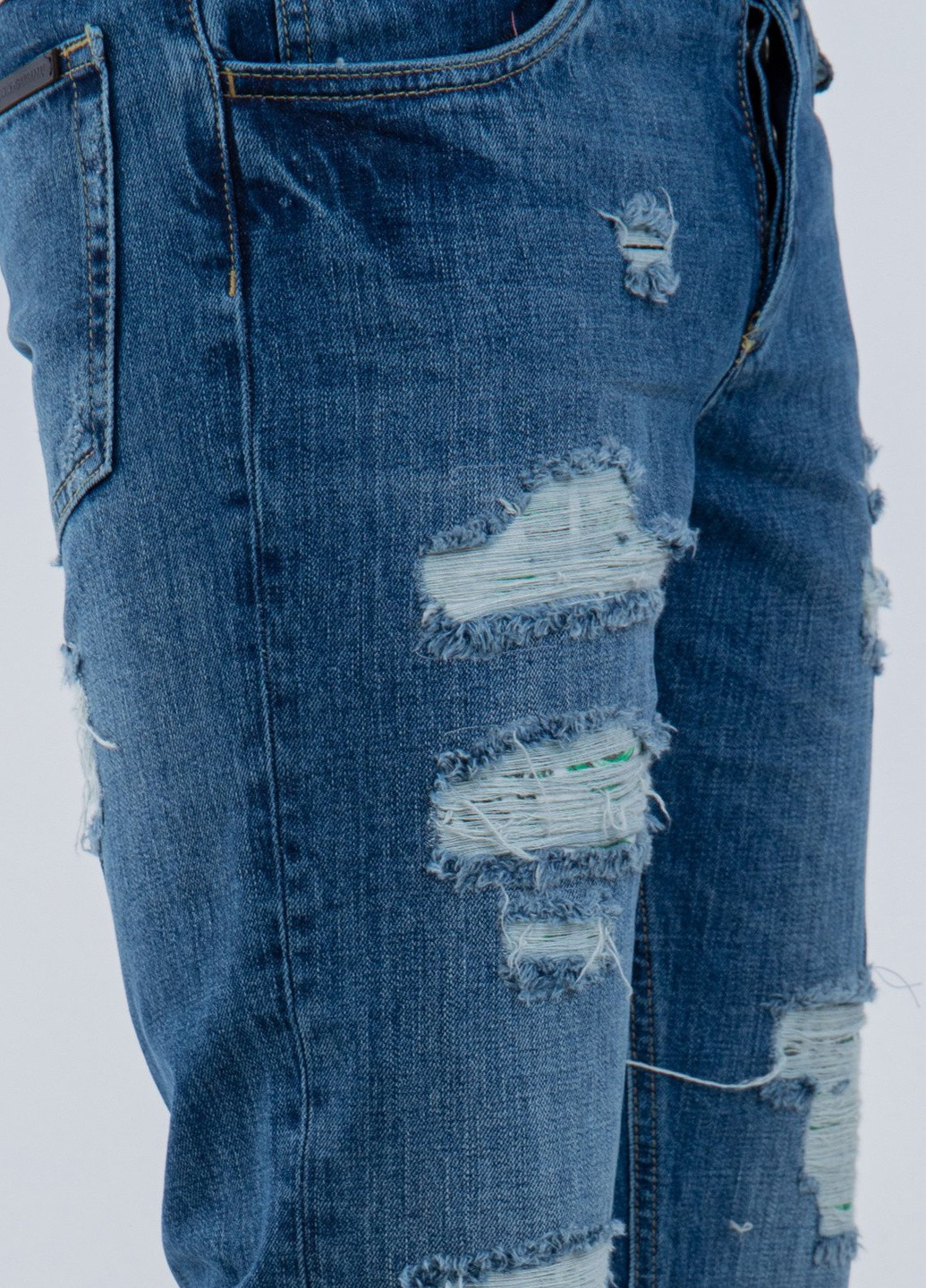 Сині джинси з потертостями Dolce & Gabbana (228877419)