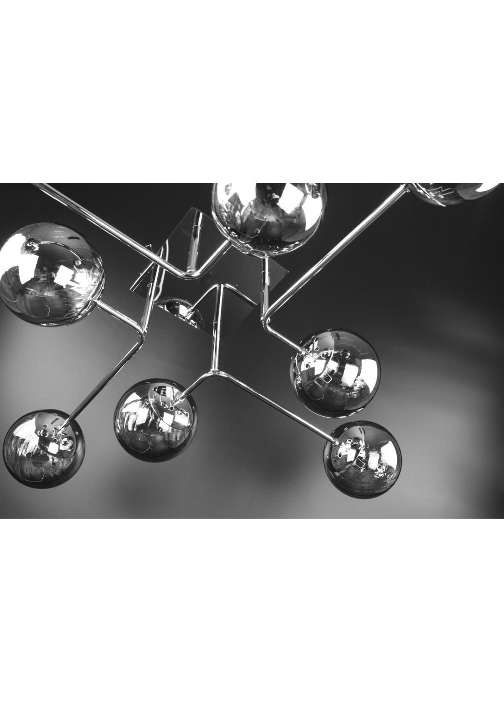 Люстра стельова на 8 лампочок 2693/8-gr Хром 20х88х88 см. Sunnysky (253629591)