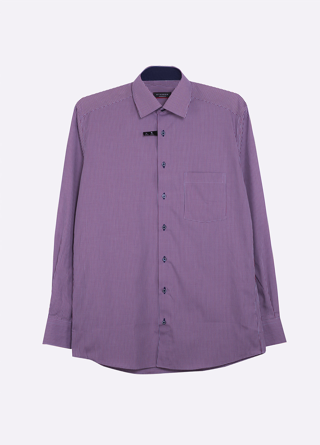 Фиолетовая кэжуал рубашка в клетку Eterna