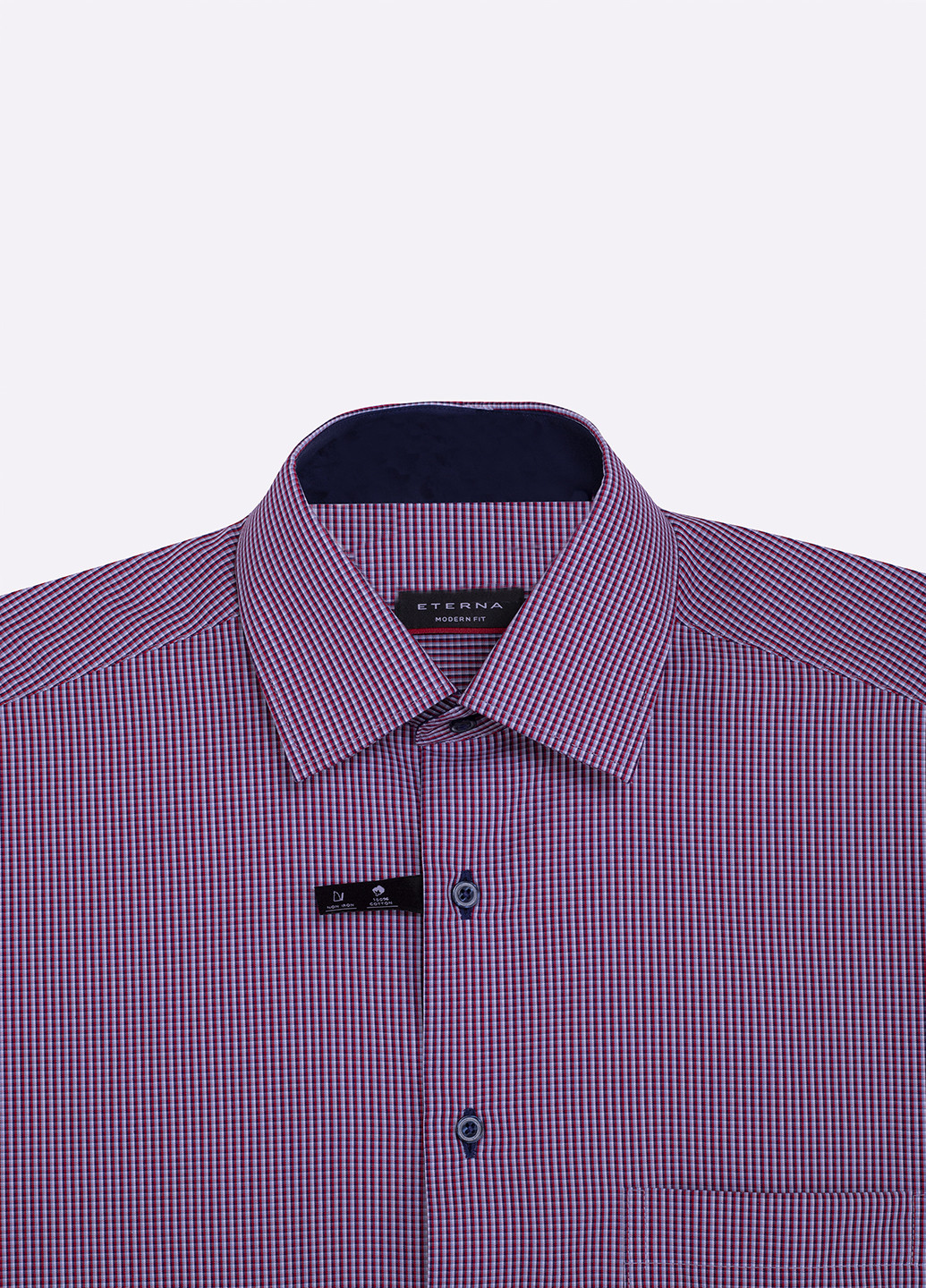 Фиолетовая кэжуал рубашка в клетку Eterna