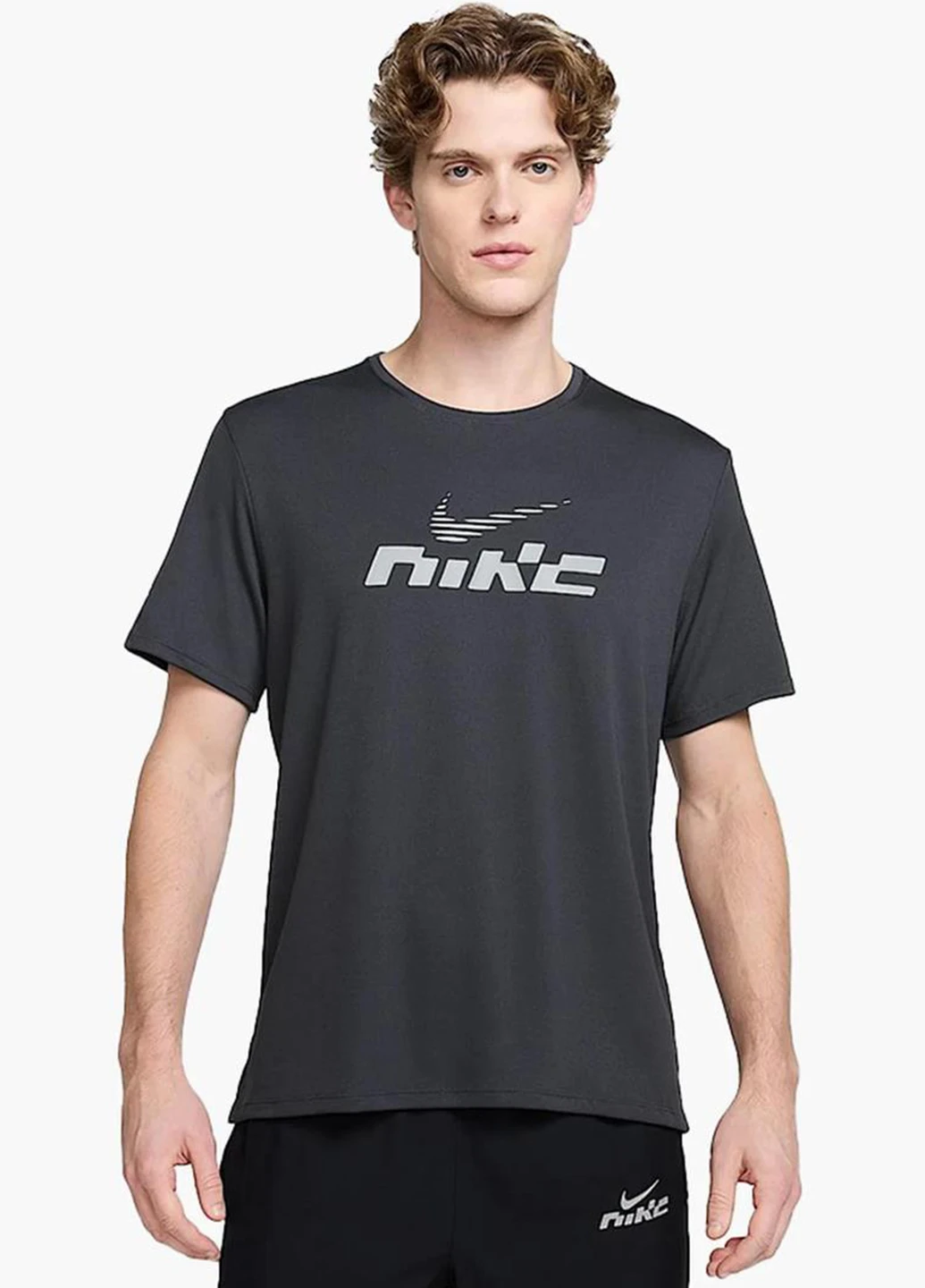 Графітова футболка ib4127-070 Nike Miler Flash Dri-FIT UV Short-Sleeve