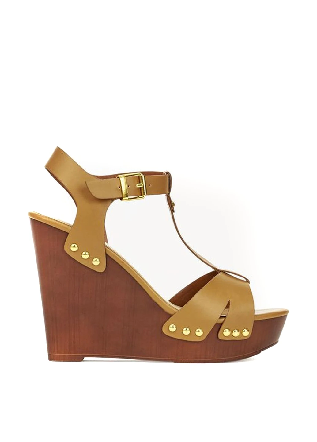 Охра босоножки JustFab с ремешком с заклепками