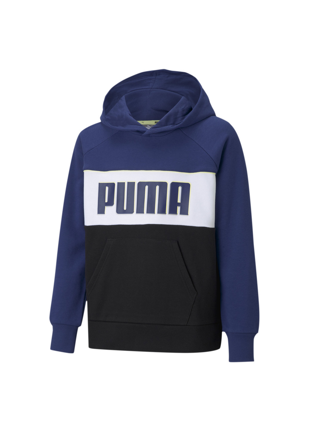 Синяя демисезонная детская толстовка alpha youth hoodie Puma