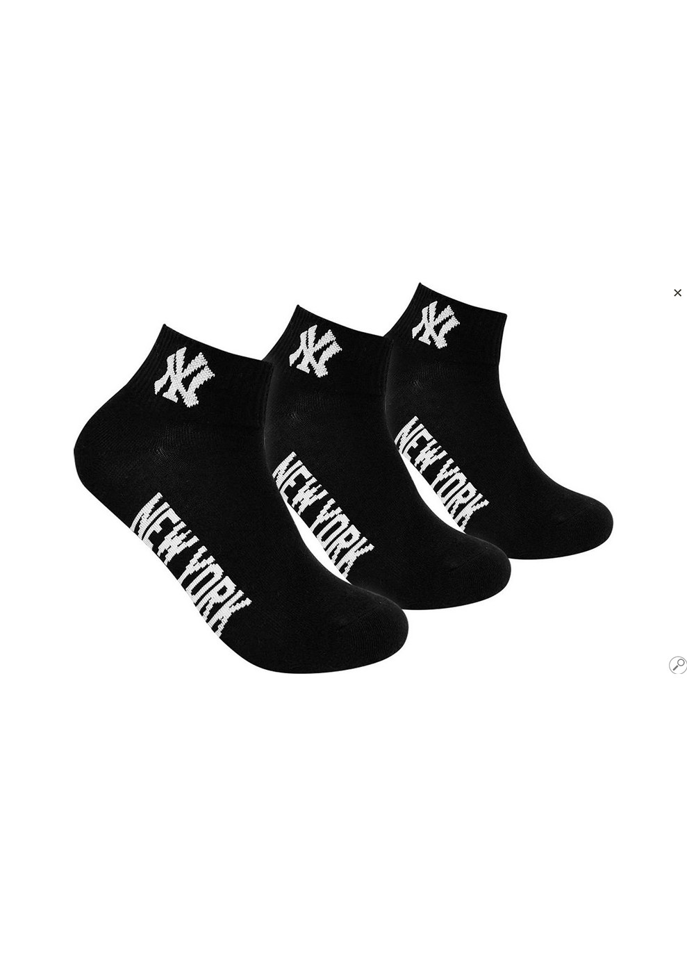 Шкарпетки Quarter 3-pack 43-46 black 15100003-1002 New York Yankees (253683900)