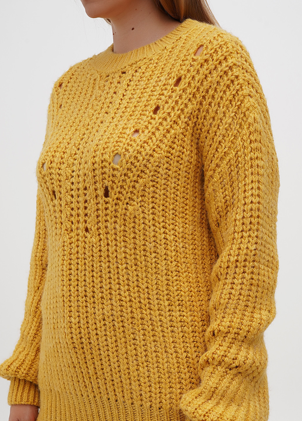 Горчичный демисезонный джемпер джемпер Sassofono