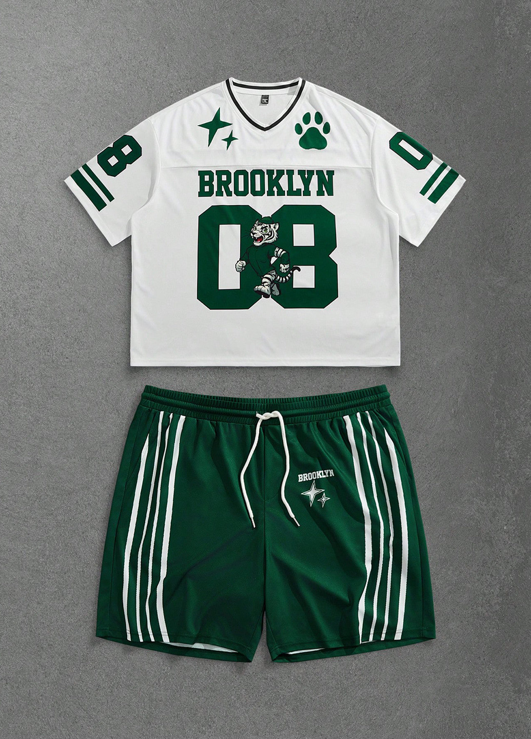 Комбінований літній комплект (футболка, шорти) SHEIN