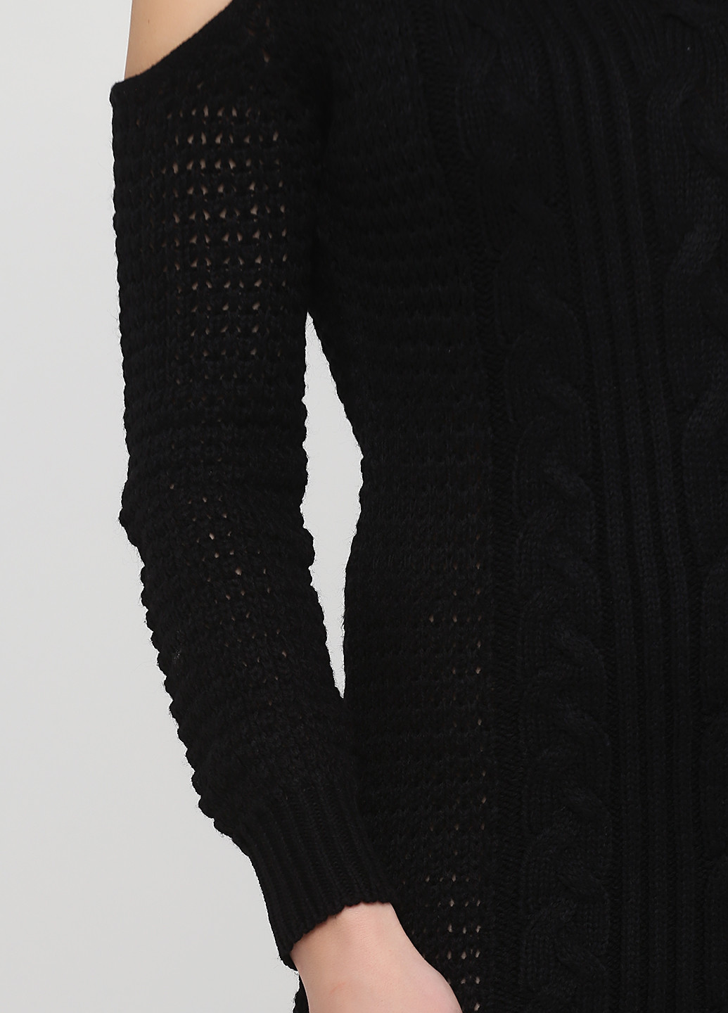 Черное кэжуал платье платье-свитер Francesca's однотонное