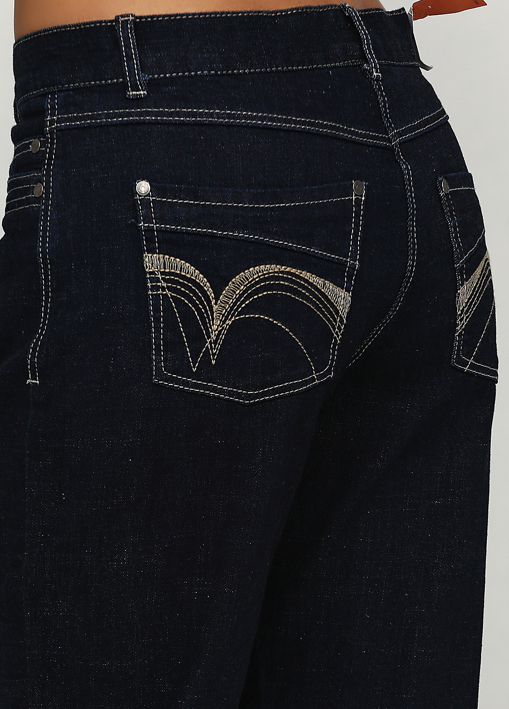Темно-синие демисезонные прямые джинсы Jensen