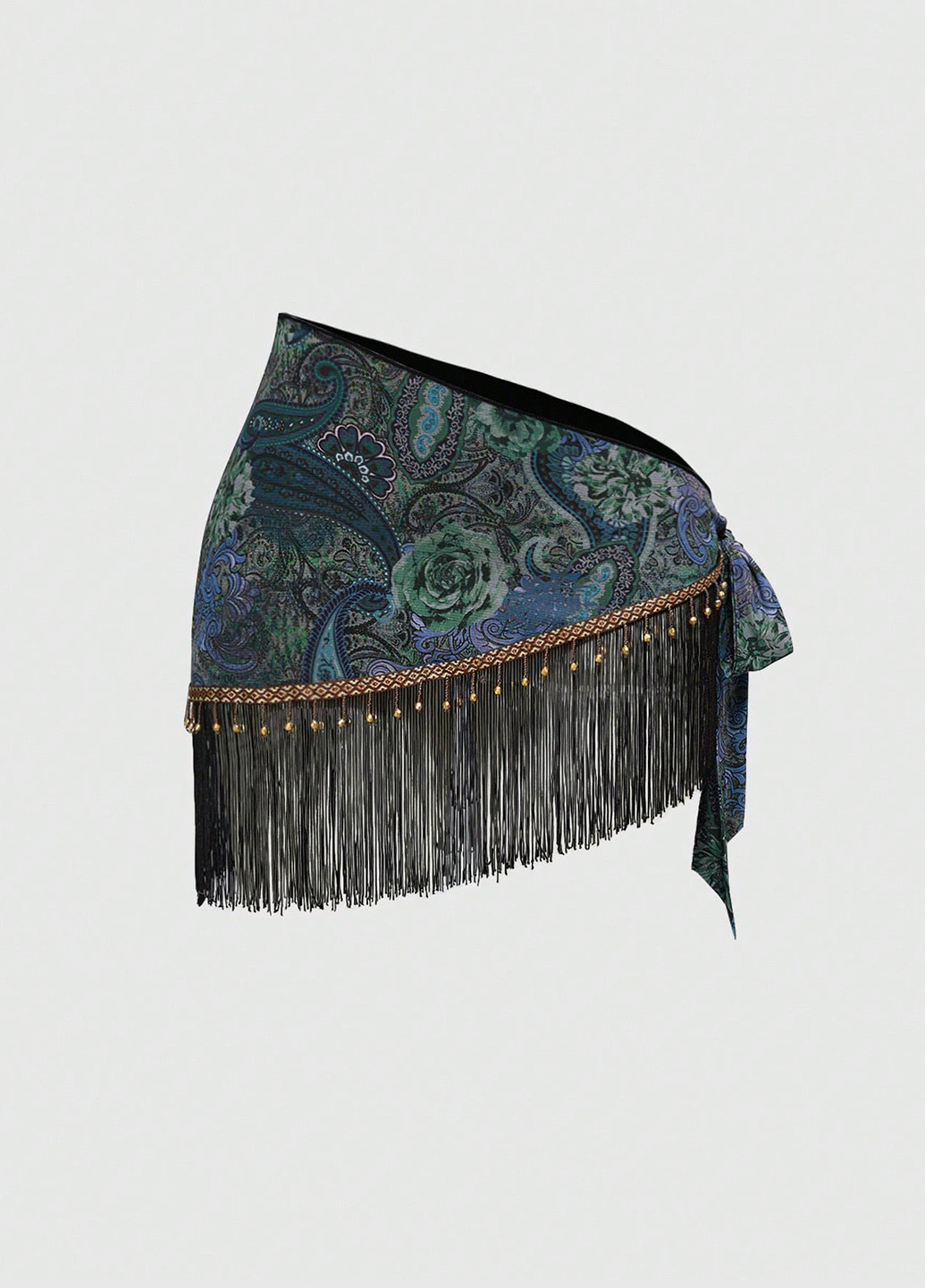 Разноцветная праздничный, вечерний цветочной расцветки юбка SHEIN тюльпан