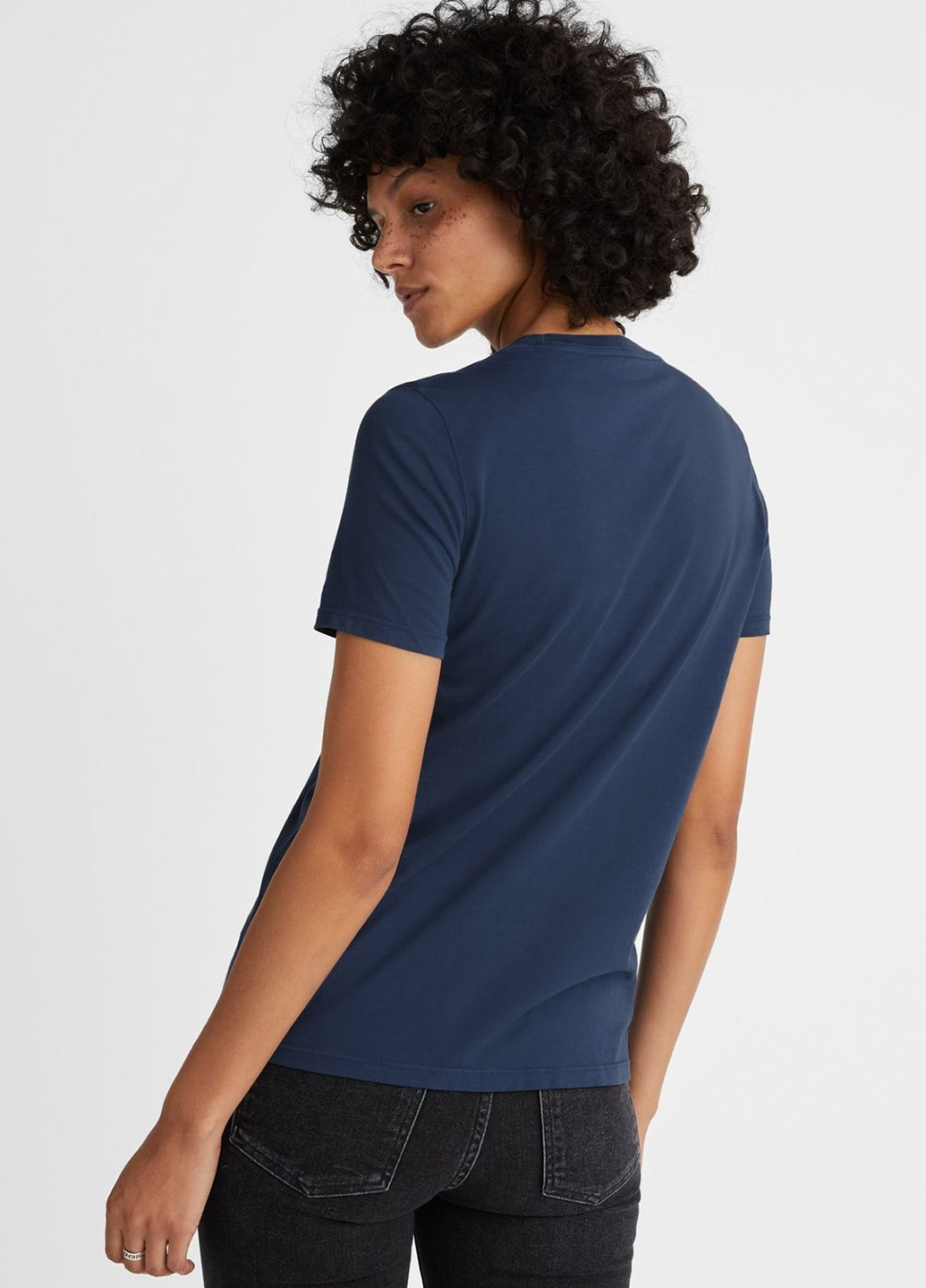 Темно-синяя летняя футболка American Giant