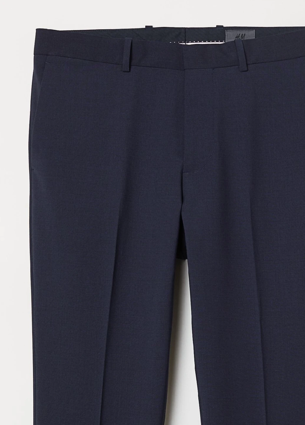 Темно-синие классические демисезонные классические брюки H&M