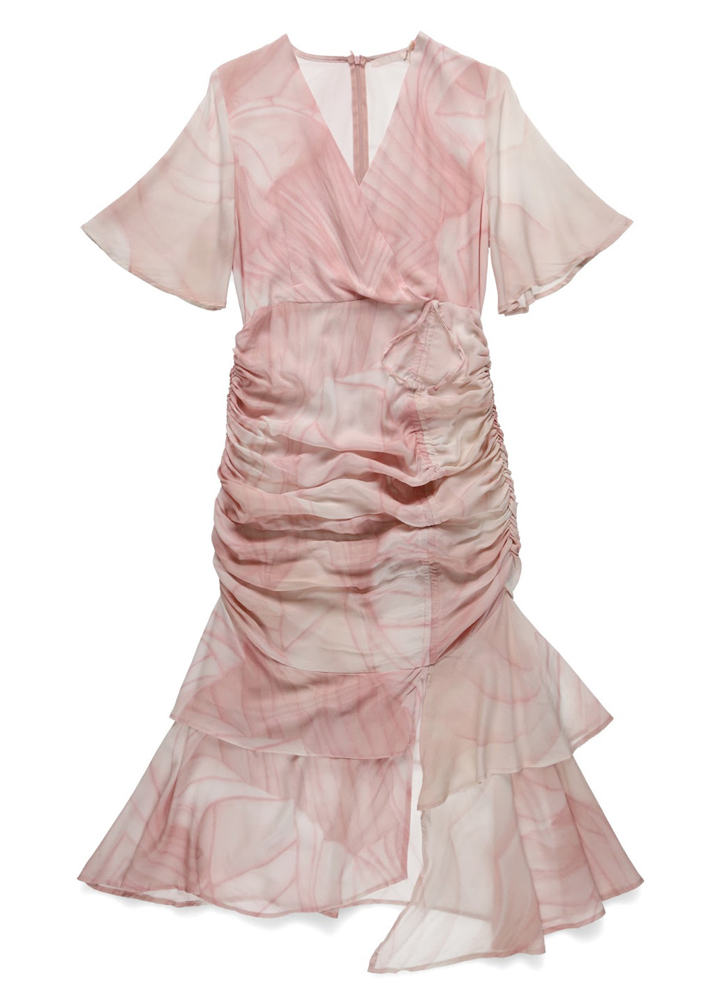 Світло-рожева вечірня, святковий сукня AERYNE тай-дай