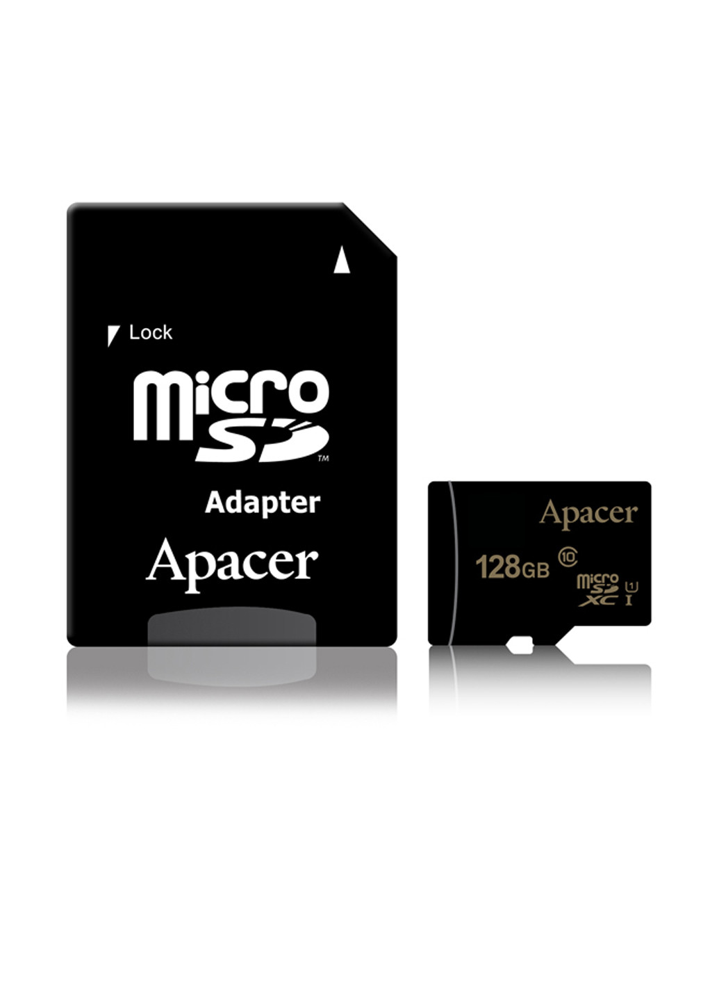 Карта пам'яті microSDXC 128GB C10 UHS-I + SD-adapter (AP128GMCSX10U1-R) Apacer карта памяти apacer microsdxc 128gb c10 uhs-i + sd-adapter (ap128gmcsx10u1-r) (135316917)