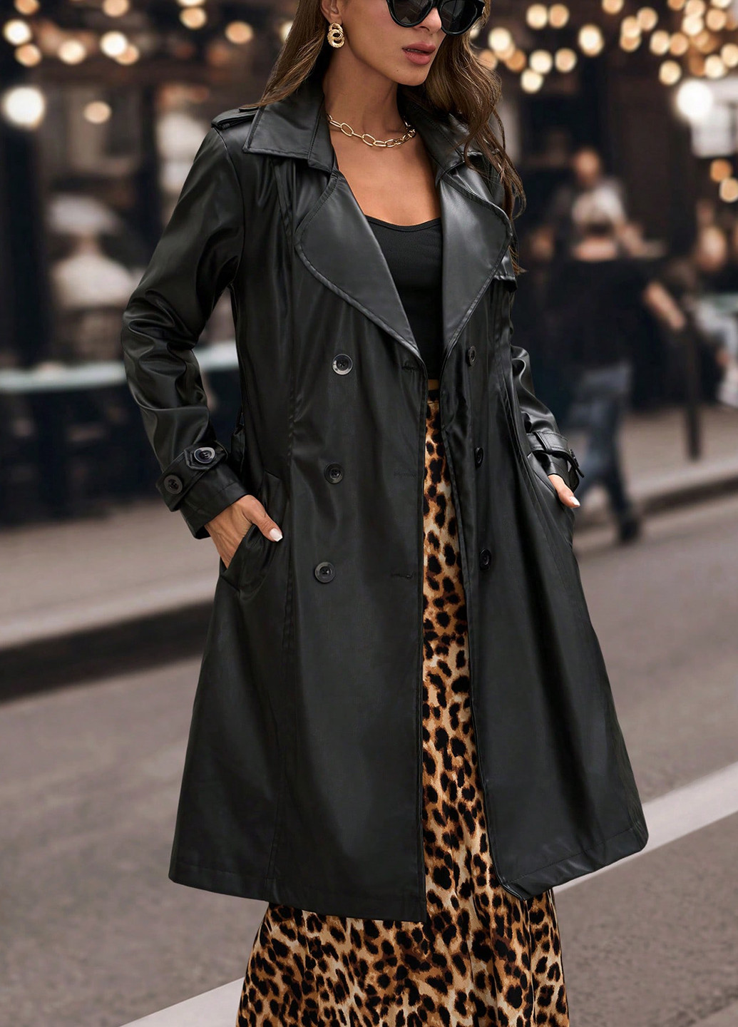 Плащ SHEIN тренчкот на гудзиках демісезон (365683640)