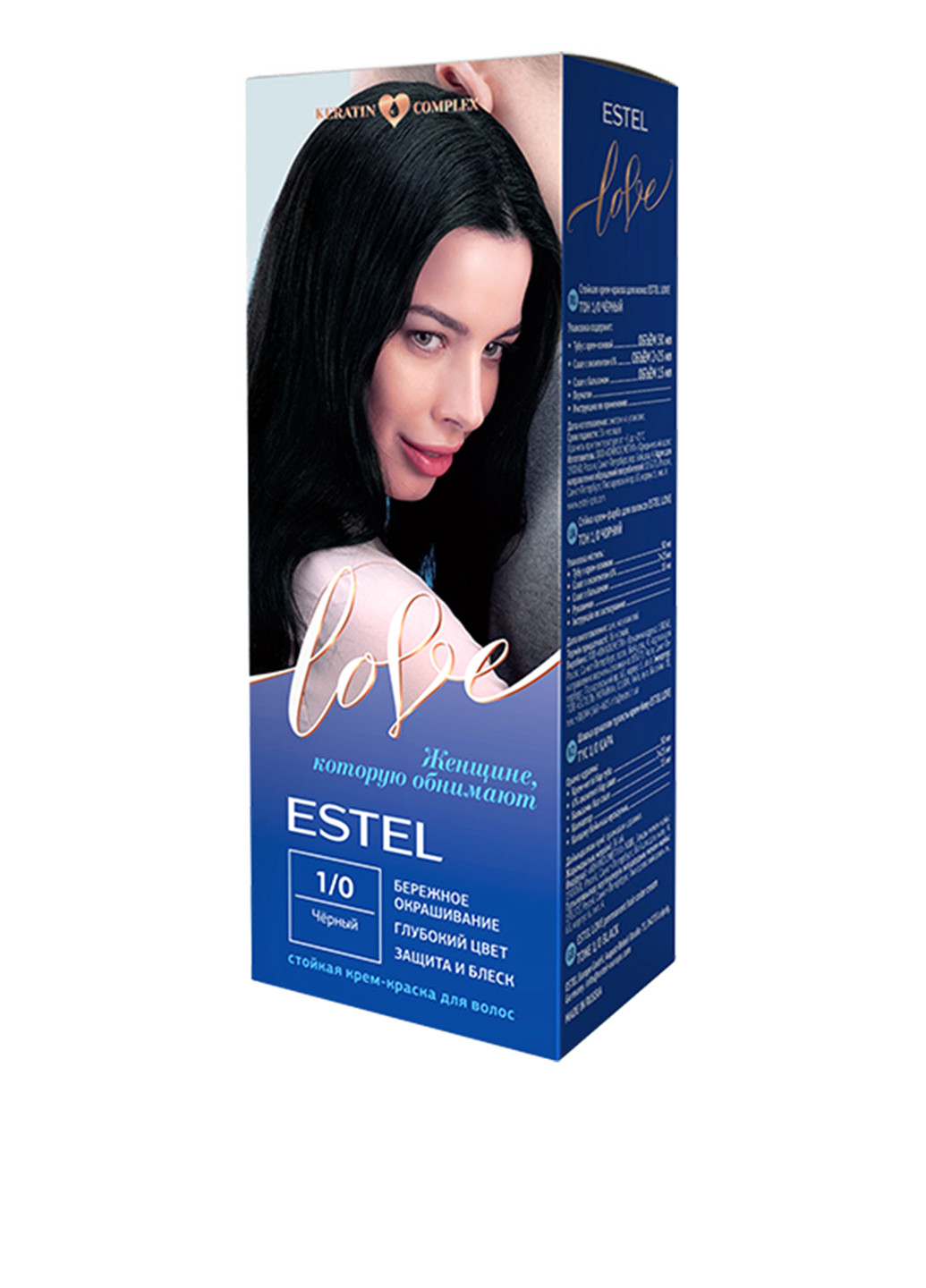 Стійка крем-фарба для волосся Love 1/0 Чорний Estel (88092381)