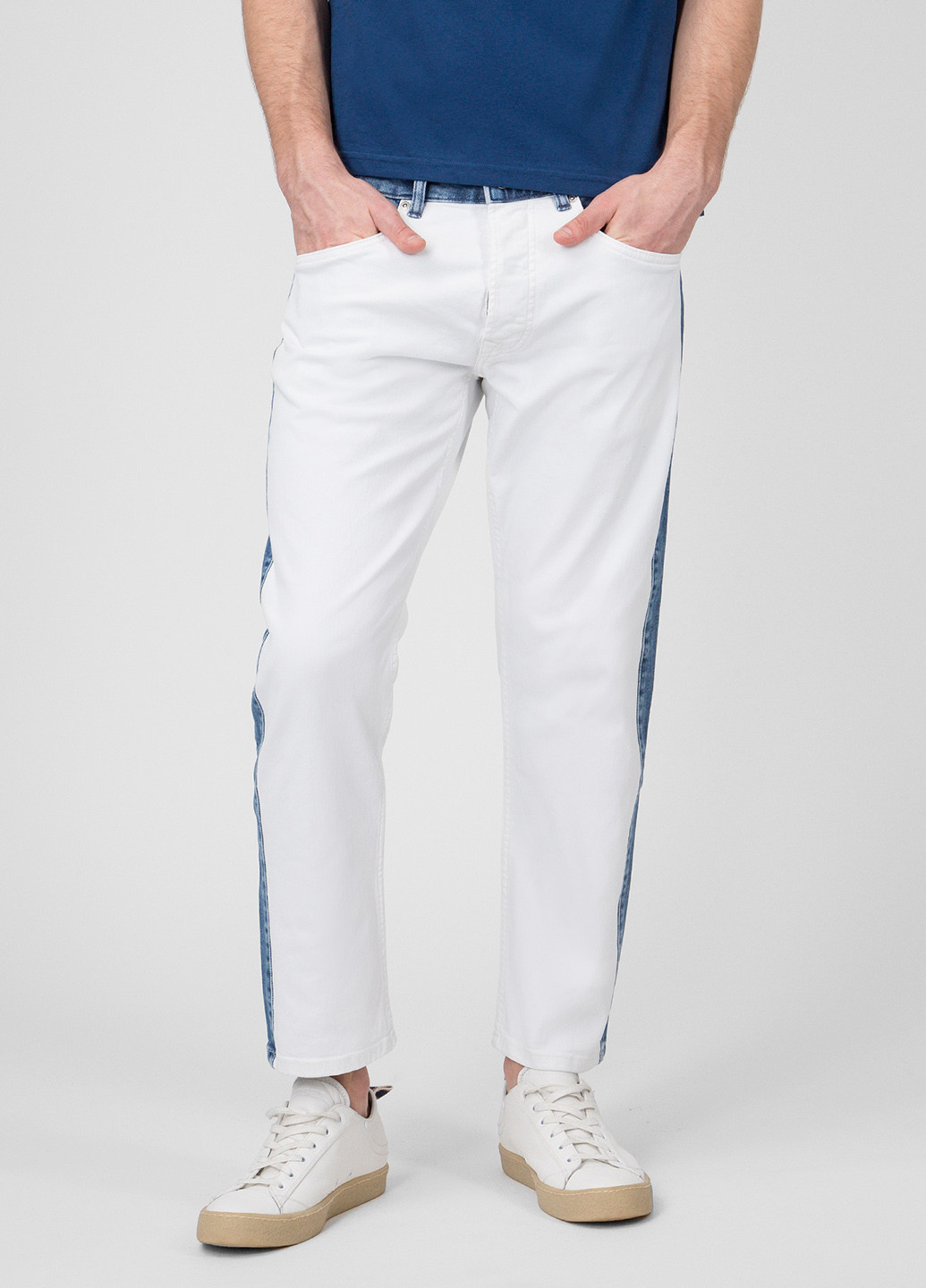 Белые летние прямые джинсы Pepe Jeans