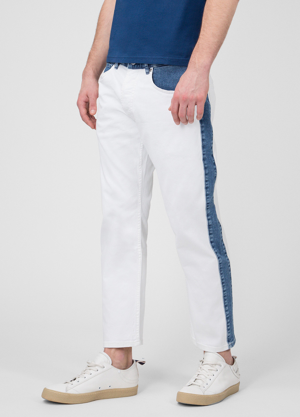 Белые летние прямые джинсы Pepe Jeans
