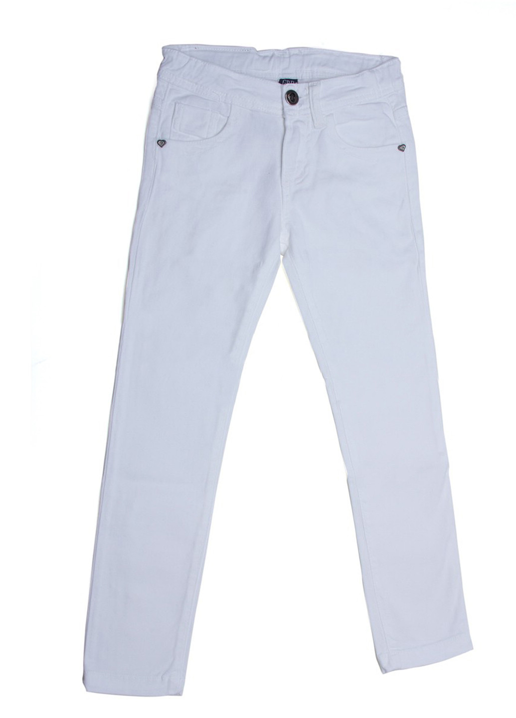 Белые демисезонные скинни джинсы Girandola