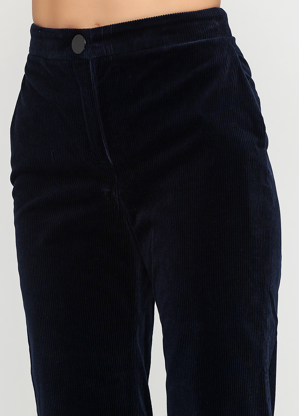 Темно-синие кэжуал демисезонные классические брюки Uterque