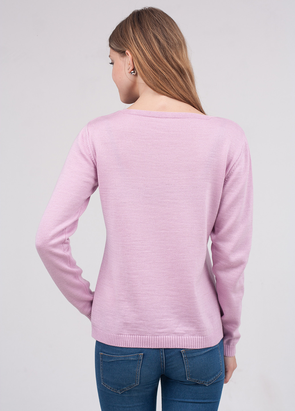 Розовый демисезонный пуловер пуловер Bakhur
