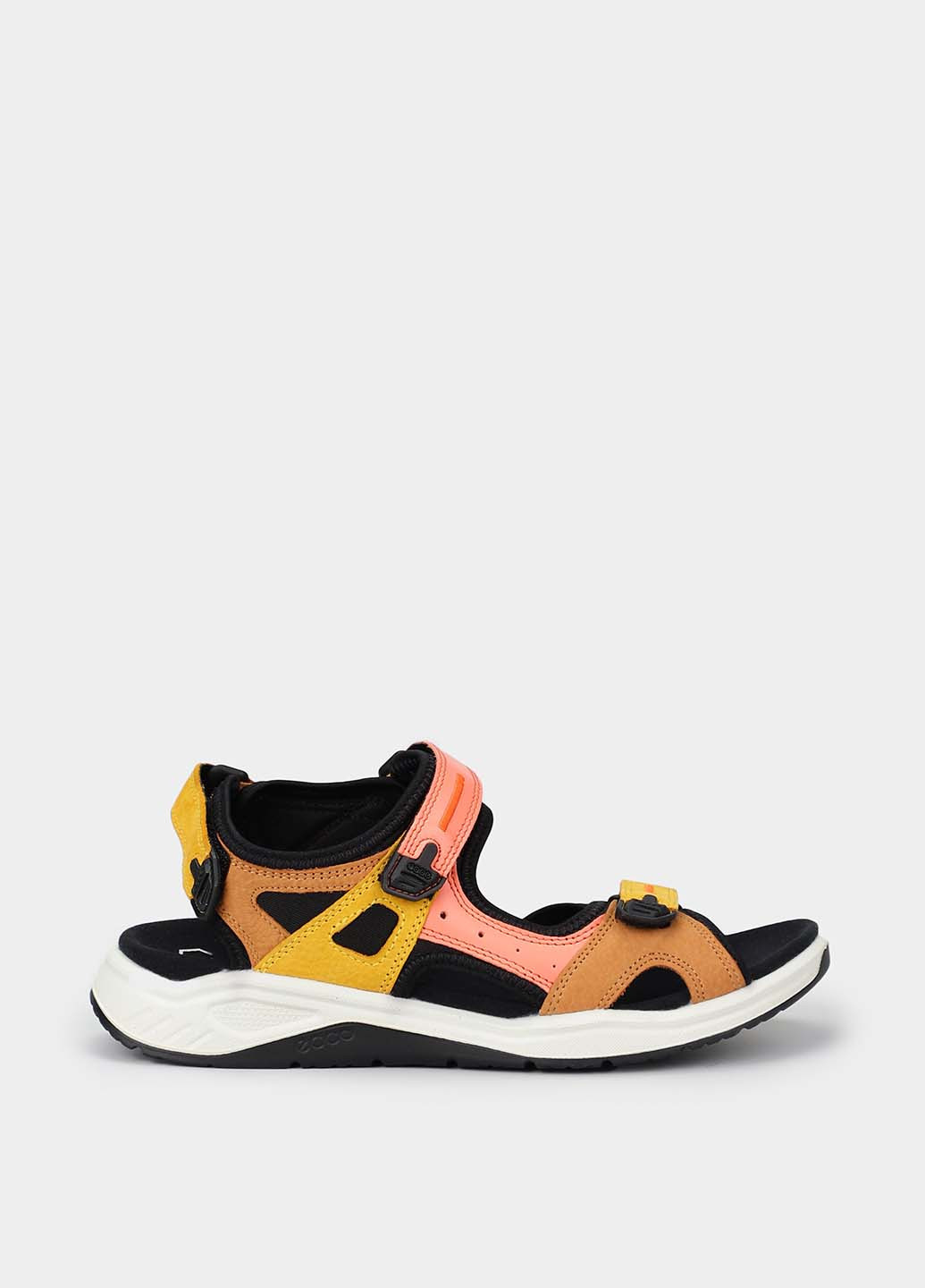 Оранжевые спортивные сандалии Ecco на липучке