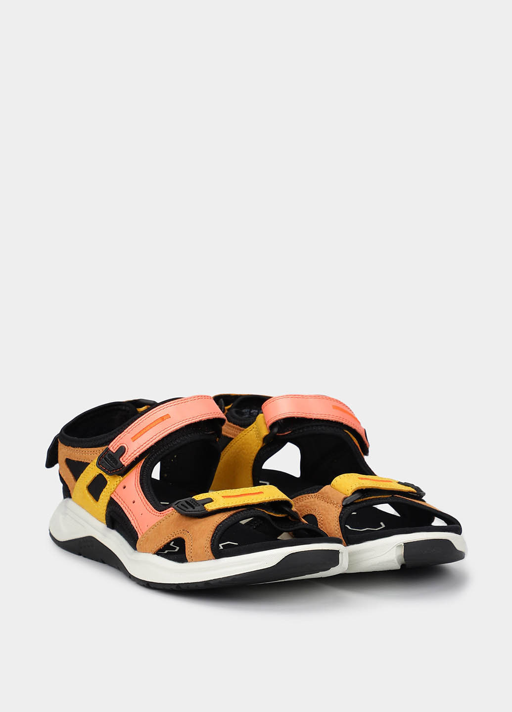 Оранжевые спортивные сандалии Ecco на липучке