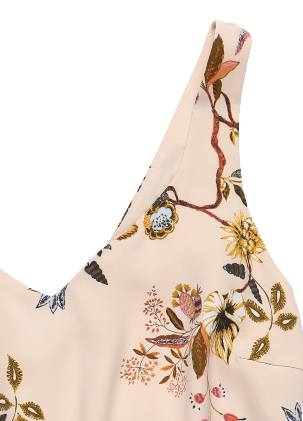 Бежева кежуал сукня кльош Vila з квітковим принтом