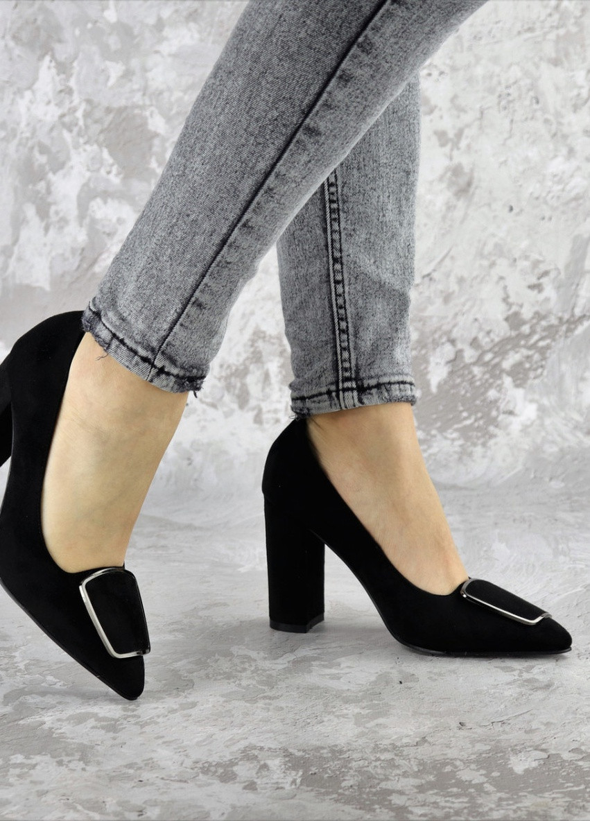 Жіночі туфлі на підборах Mugsley 2376 37 розмір 24 см чорні Fashion (253592821)