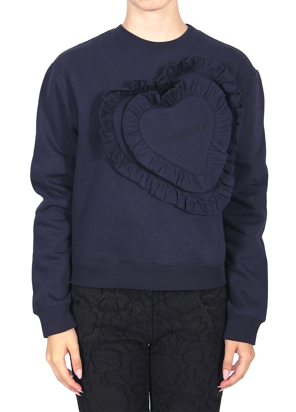 Синій світшот Moschino Love однотонний (252603018)