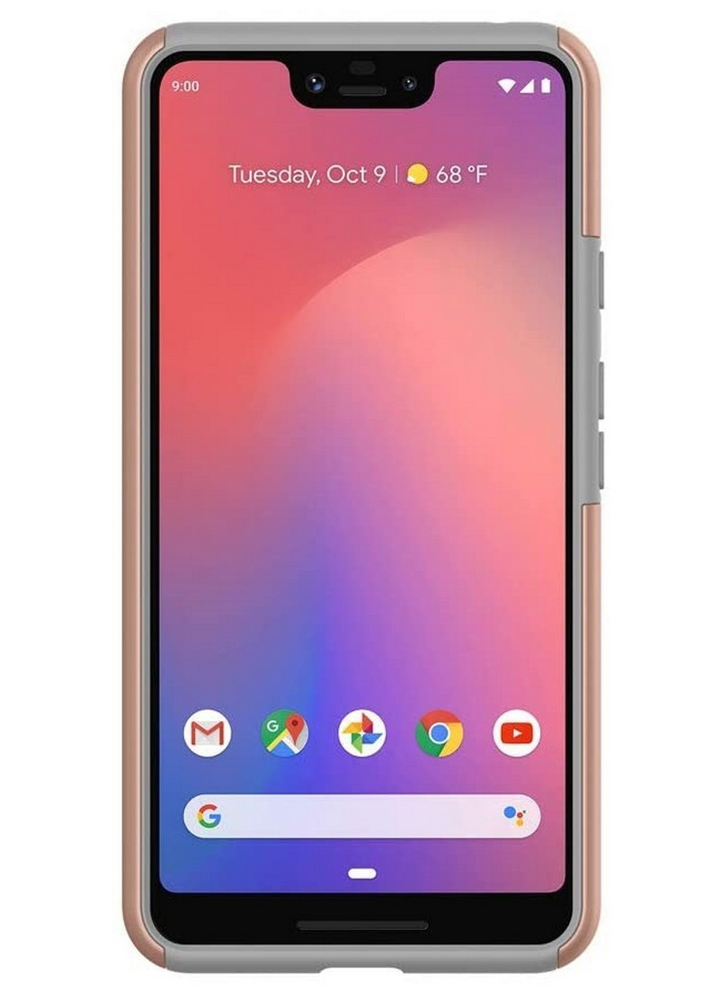 Противоударный двухслойный чехол DualPro для Google Pixel 3 (5.5") Metallic Rose Gold Gray Incipio (215656457)