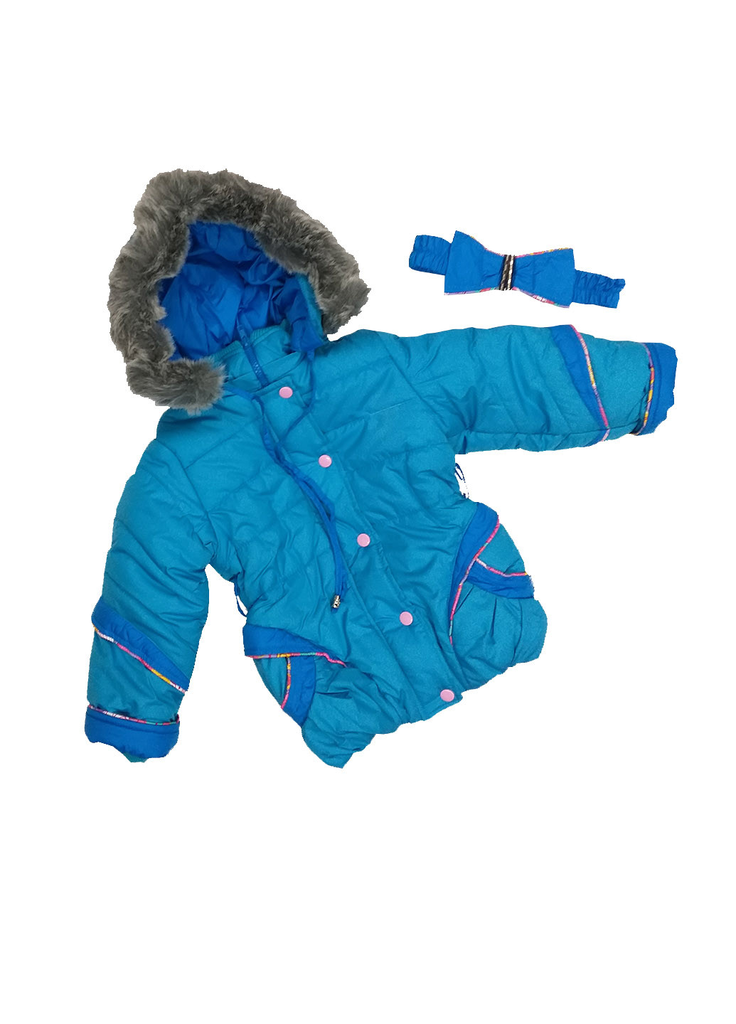 Бірюзовий зимній комплект (куртка,напівкомбінезон) Luxik