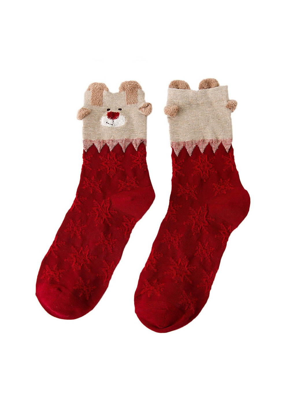 Шкарпетки No Brand новорічні червоні повсякденні