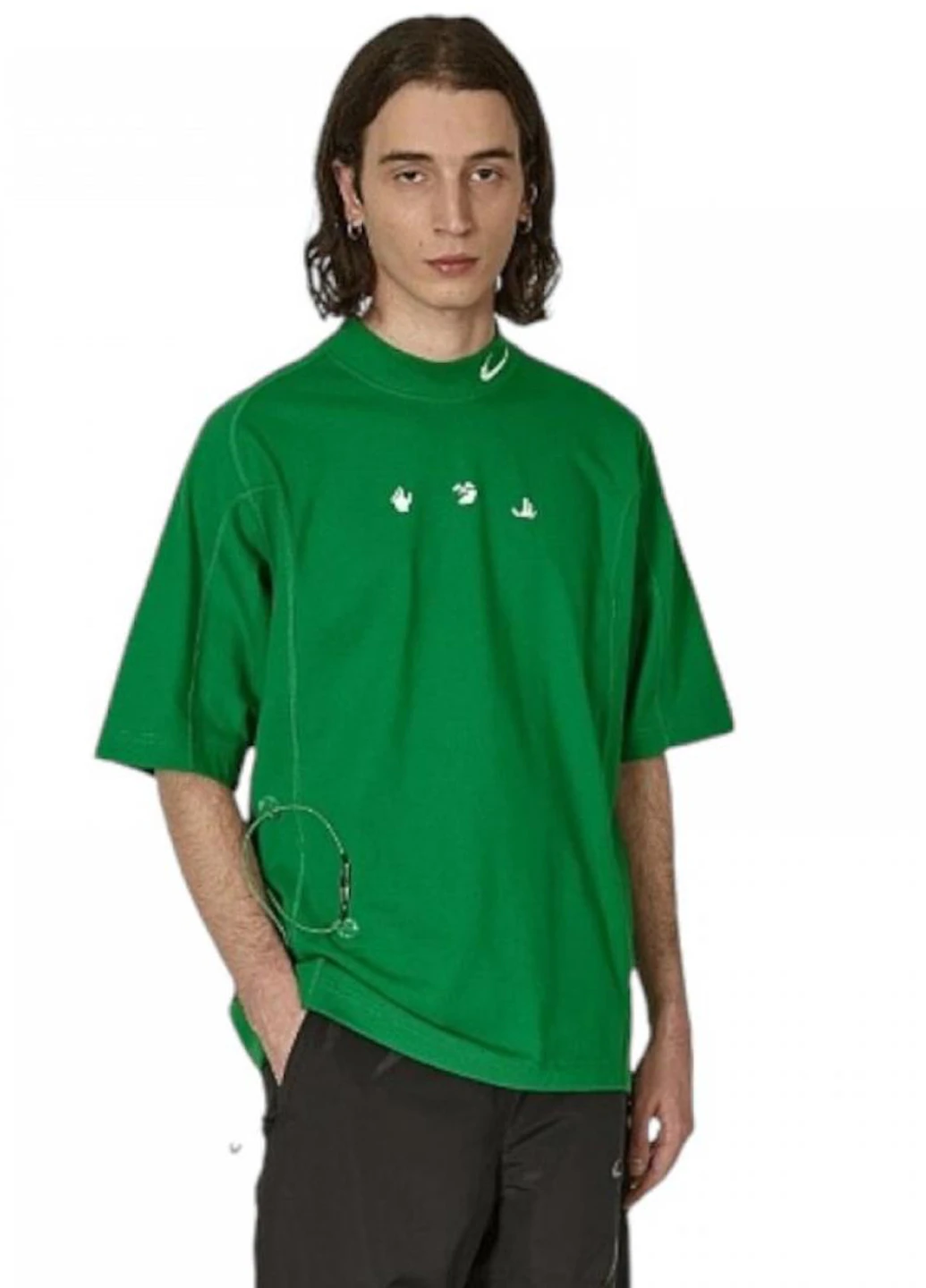 Зеленая футболка dv4401-389 Nike x Off-White Short Sleeve Top Green