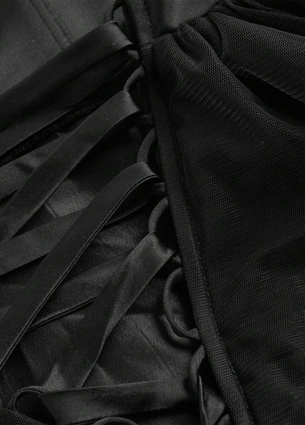 Чорна святковий, вечірня сукня з відкритою спиною, з пишною спідницею SHEIN однотонна