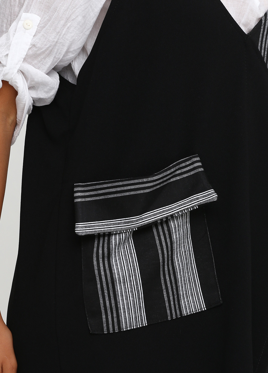 Черно-белый демисезонный комплект (сарафан, рубашка) Made in Italy